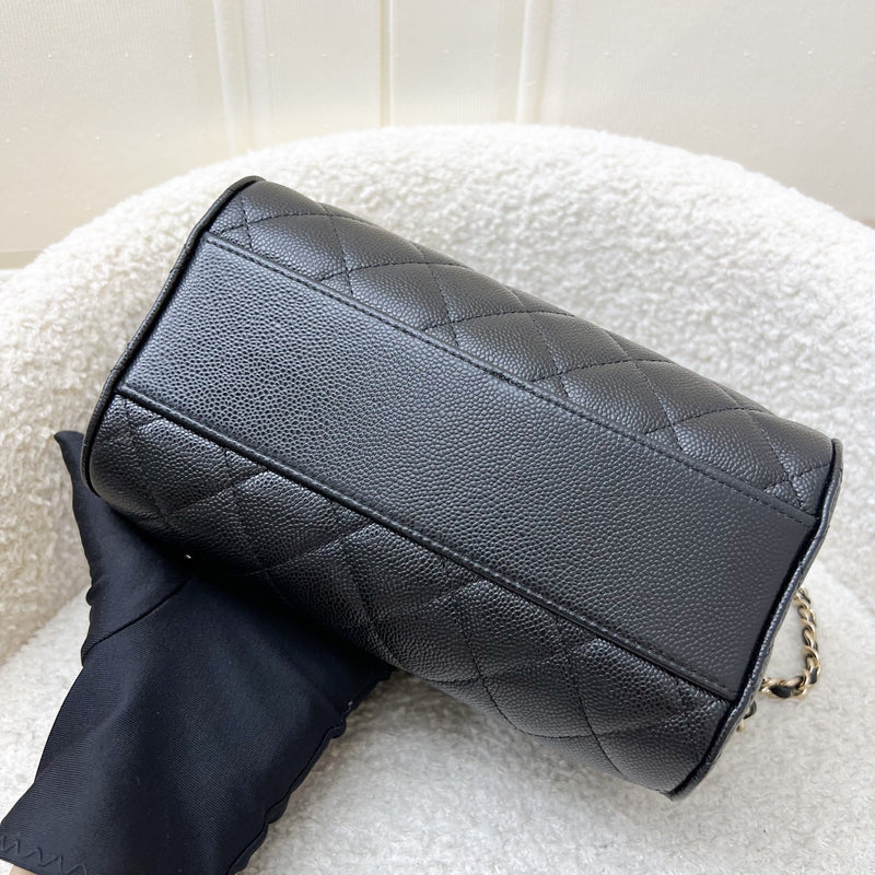 [Below Retail Deal!] Chanel 25P Bowling Bag in Black Caviar and LGHW (Model: AP4474)