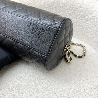 [Below Retail Deal!] Chanel 25P Bowling Bag in Black Caviar and LGHW (Model: AP4474)