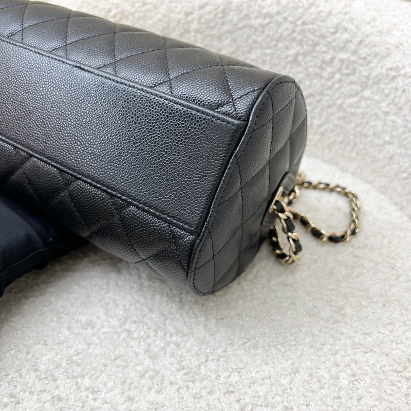 [Below Retail Deal!] Chanel 25P Bowling Bag in Black Caviar and LGHW (Model: AP4474)