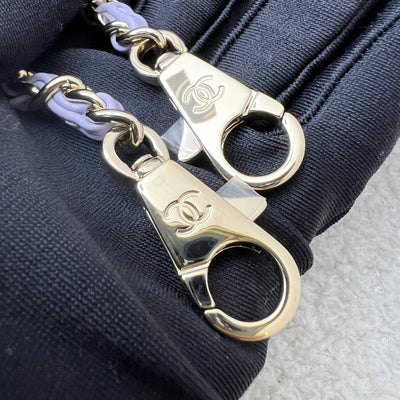 Chanel Small (24cm) Coco Handle Flap in 21K Lilac Caviar and LGHW (Model: A92990)
