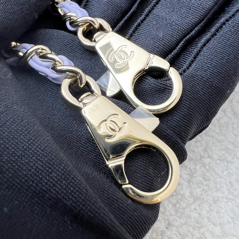 Chanel Small (24cm) Coco Handle Flap in 21K Lilac Caviar and LGHW (Model: A92990)