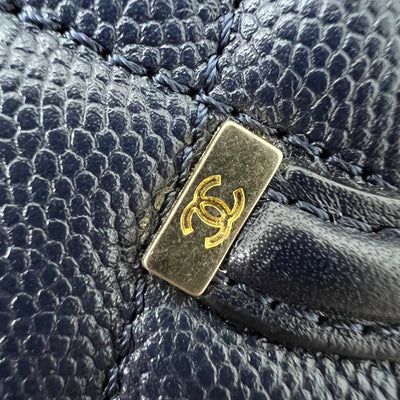 Chanel Medium Filigree Vanity in Navy Caviar and AGHW