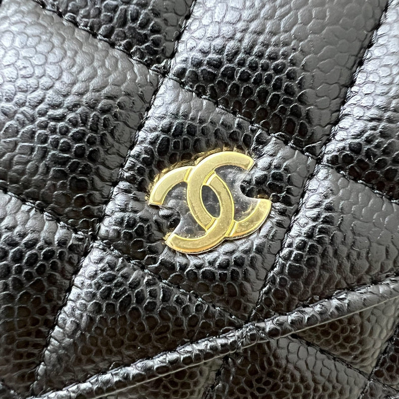 Chanel Classic Wallet on Chain WOC in Black Caviar and GHW