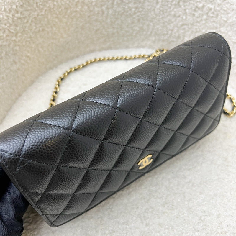 Chanel Classic Wallet on Chain WOC in Black Caviar and GHW