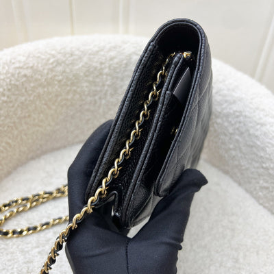 Chanel Classic Wallet on Chain WOC in Black Caviar and GHW