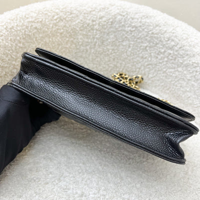 Chanel Classic Wallet on Chain WOC in Black Caviar and GHW