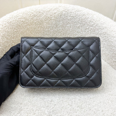 Chanel Classic Wallet on Chain WOC in Black Caviar and GHW