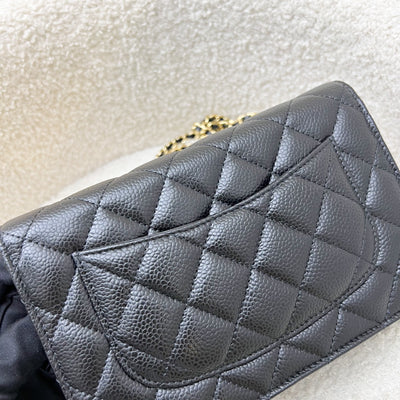 Chanel Classic Wallet on Chain WOC in Black Caviar and GHW