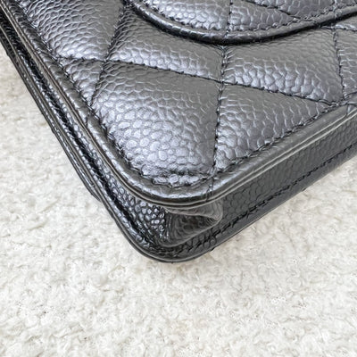 Chanel Classic Wallet on Chain WOC in Black Caviar and GHW