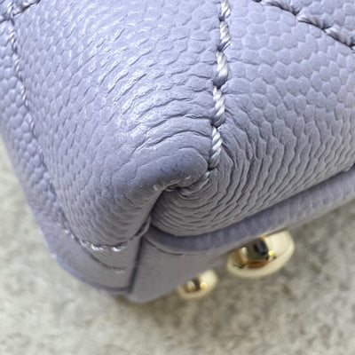Chanel Small (24cm) Coco Handle Flap in 21K Lilac Caviar and LGHW (Model: A92990)