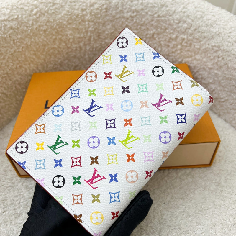 Louis Vuitton LV x TM Passport Cover in Murakami Multicolore White Monogram Canvas (Model: M14178)