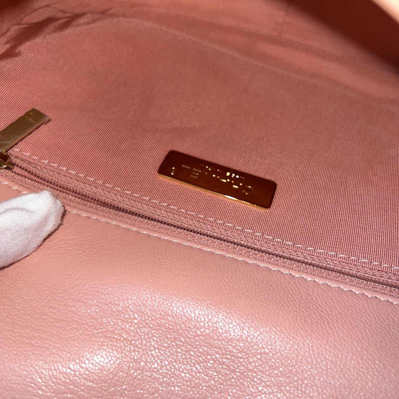 Chanel 19 Small Flap in Light Pink Goatskin and 3-tone HW