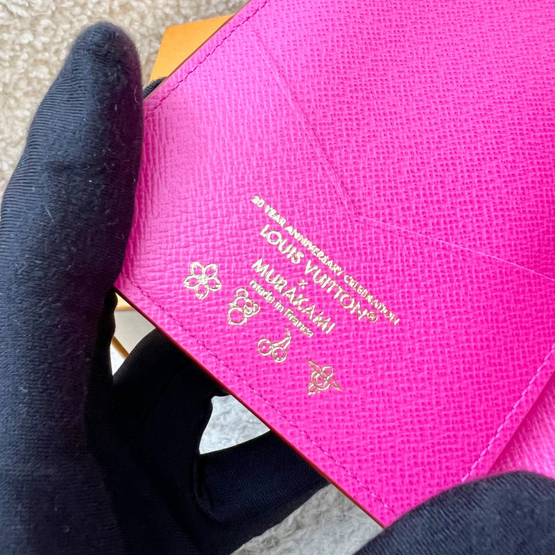 Louis Vuitton LV x TM Passport Cover in Murakami Multicolore White Monogram Canvas (Model: M14178)