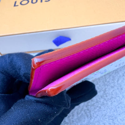 Louis Vuitton LV x TM Passport Cover in Murakami Multicolore White Monogram Canvas (Model: M14178)