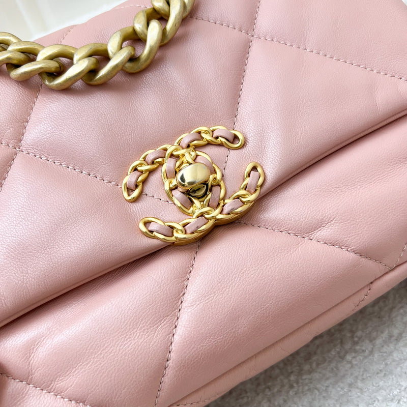 Chanel 19 Small Flap in Light Pink Goatskin and 3-tone HW