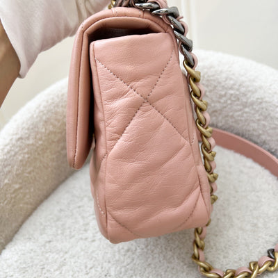 Chanel 19 Small Flap in Light Pink Goatskin and 3-tone HW