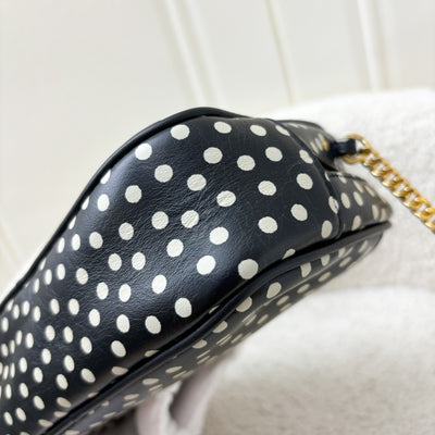 Saint Laurent YSL Lou Camera Bag in Mono Polka Dots Calf Leather and GHW