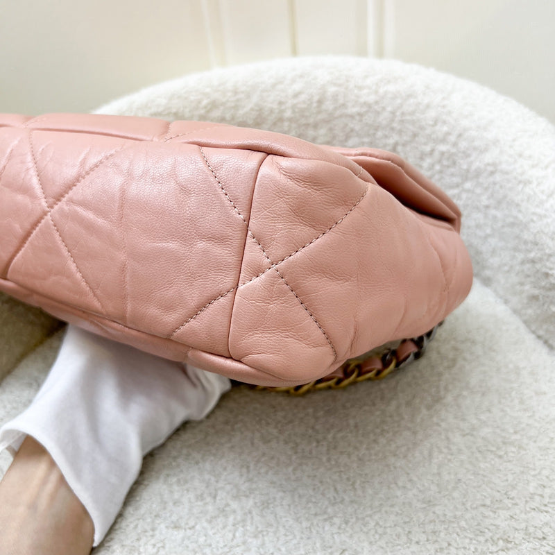 Chanel 19 Small Flap in Light Pink Goatskin and 3-tone HW