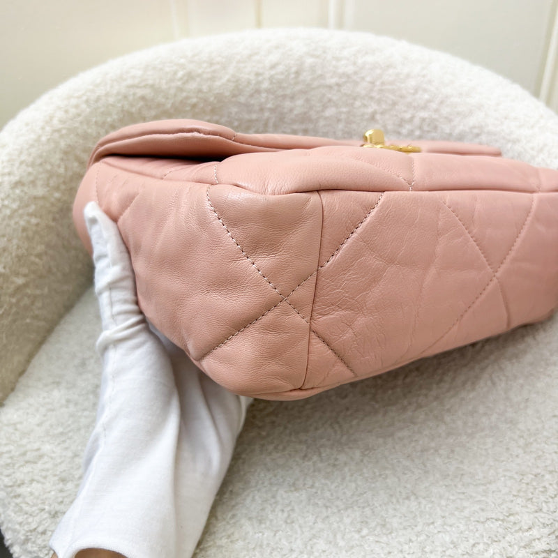 Chanel 19 Small Flap in Light Pink Goatskin and 3-tone HW
