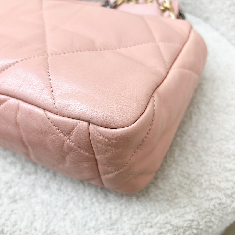Chanel 19 Small Flap in Light Pink Goatskin and 3-tone HW