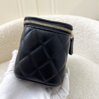 Chanel Classic Small Vanity in Black Lambskin and LGHW