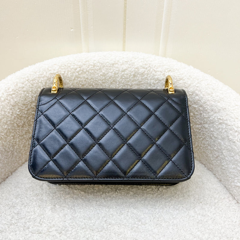 Chanel 21B Seasonal Flap in Black Calfskin and AGHW