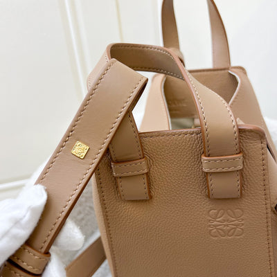 Loewe Compact Hammock Bag in Toffee Soft Grained Calfskin and GHW
