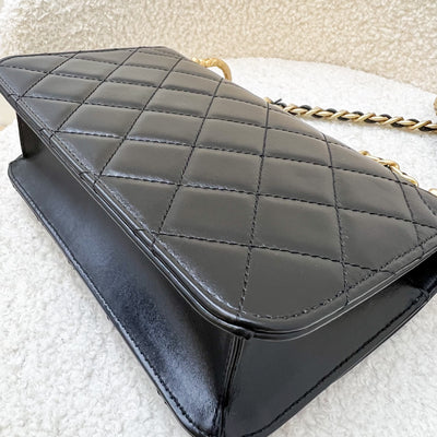 Chanel 21B Seasonal Flap in Black Calfskin and AGHW