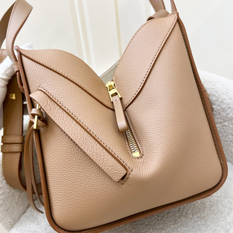 Loewe Compact Hammock Bag in Toffee Soft Grained Calfskin and GHW