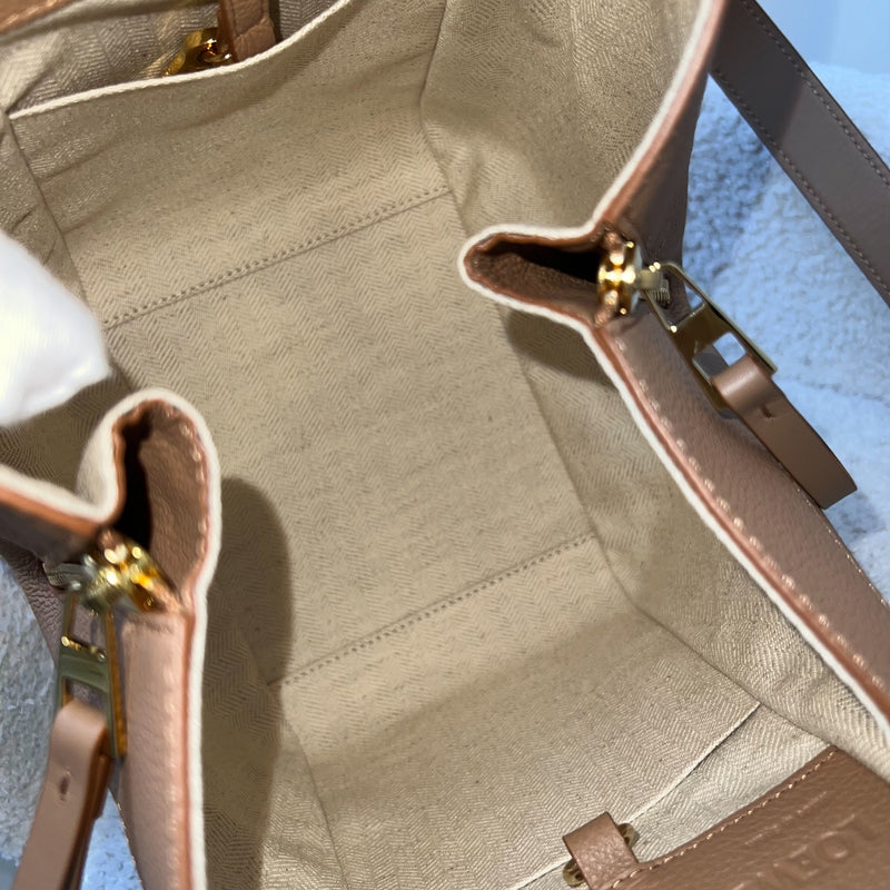 Loewe Compact Hammock Bag in Toffee Soft Grained Calfskin and GHW