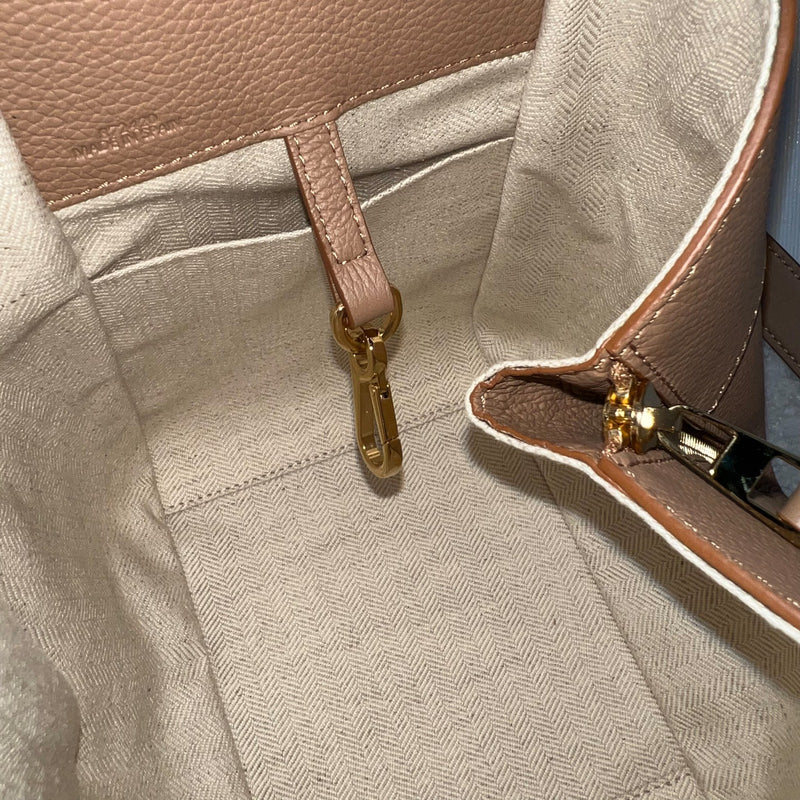 Loewe Compact Hammock Bag in Toffee Soft Grained Calfskin and GHW