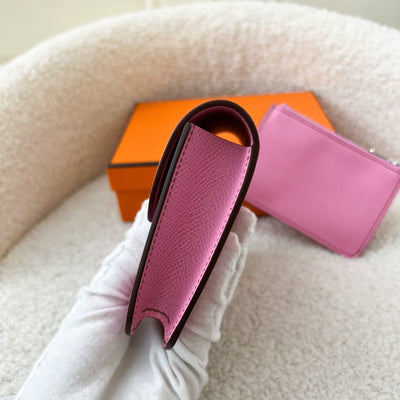 Hermes Constance Slim Wallet in Bubblegum Pink Epsom Leather PHW