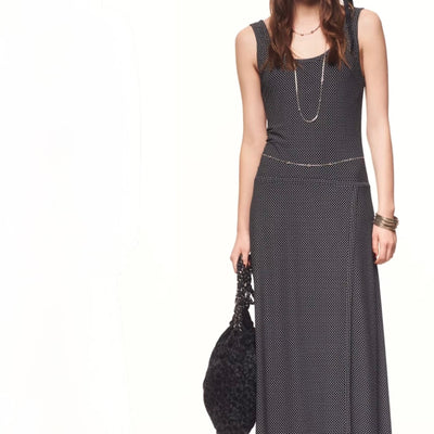 Chanel Mini CC Logo Maxi Dress in Polyamide and Elastane (Model: P78058)