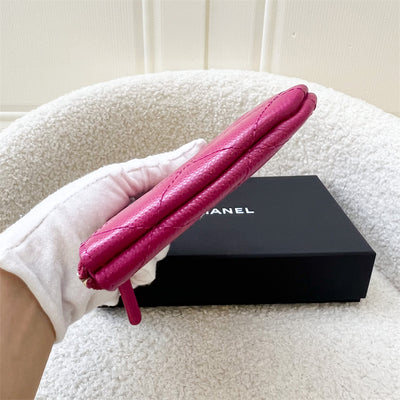 Chanel 22A Mini O-Case in Hot Pink Caviar LGHW