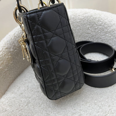 Dior Lady Dior My ABCDior Small Bag in Black Lambskin and LGHW (Model: M0538OCAL, Colour: M900)