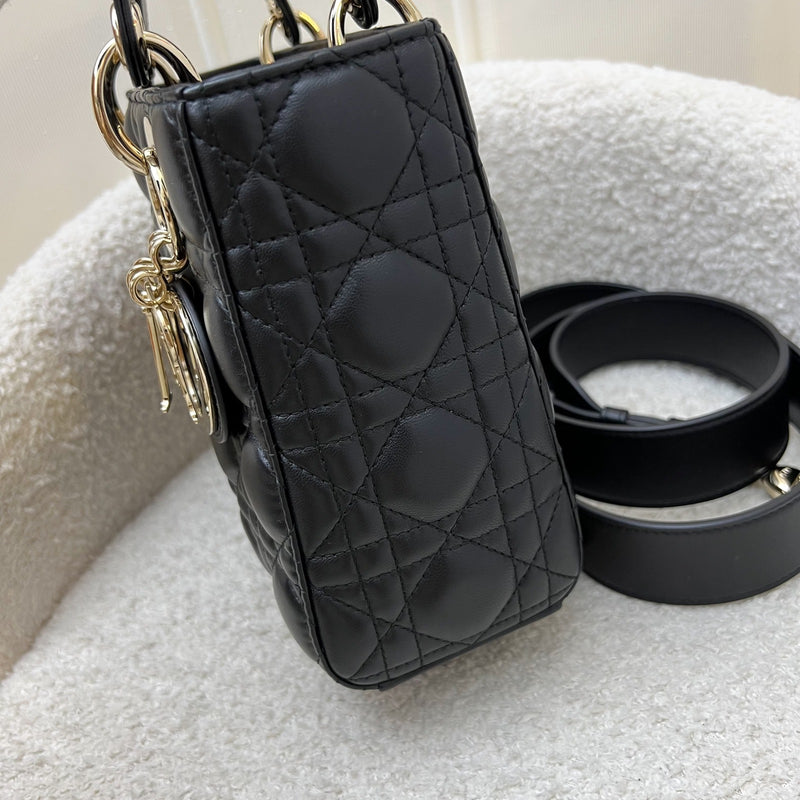 Dior Lady Dior My ABCDior Small Bag in Black Lambskin and LGHW (Model: M0538OCAL, Colour: M900)