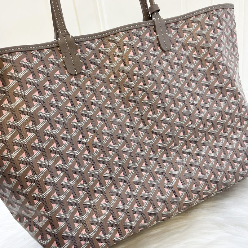 Goyard Saint Louis Claire Voie PM Tote in Limited Edition Grey / Pink Canvas and Pink Interior