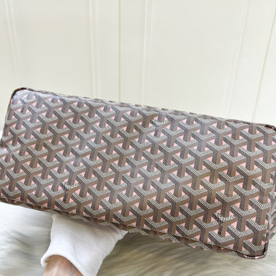 Goyard Saint Louis Claire Voie PM Tote in Limited Edition Grey / Pink Canvas and Pink Interior