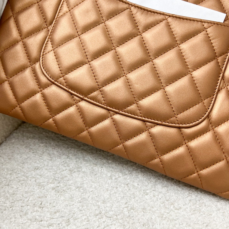 Chanel Medium O-Case Clutch in Bronze Lambskin and LGHW