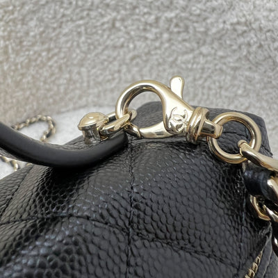 [Brand New Aug 2025] Chanel 25B Vanity / Clutch with Chain (LP Style Bag) in Black Caviar and LGHW (Model: AP4385)