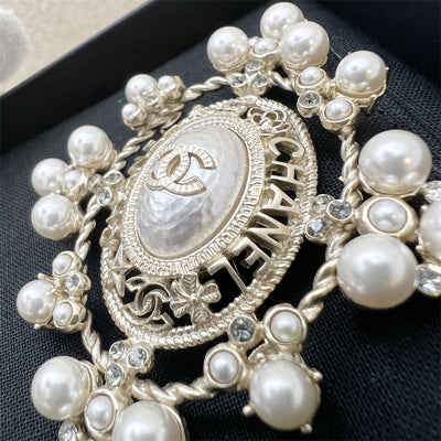 Chanel 20C VIP Brooch with Crystals and Pearls