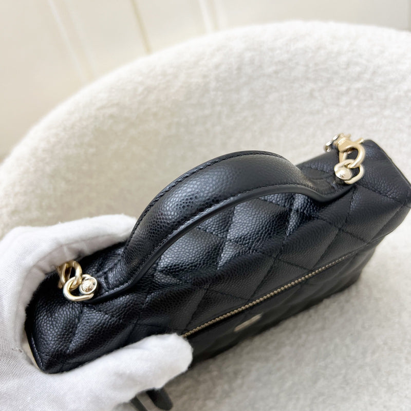[Brand New Aug 2025] Chanel 25B Vanity / Clutch with Chain (LP Style Bag) in Black Caviar and LGHW (Model: AP4385)