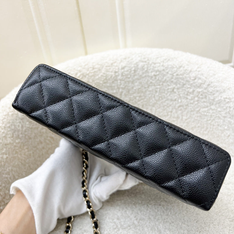 [Brand New Aug 2025] Chanel 25B Vanity / Clutch with Chain (LP Style Bag) in Black Caviar and LGHW (Model: AP4385)