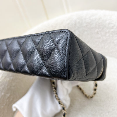 [Brand New Aug 2025] Chanel 25B Vanity / Clutch with Chain (LP Style Bag) in Black Caviar and LGHW (Model: AP4385)