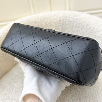 Chanel Classic Mini Rectangle Flap in Black Lambskin and AGHW