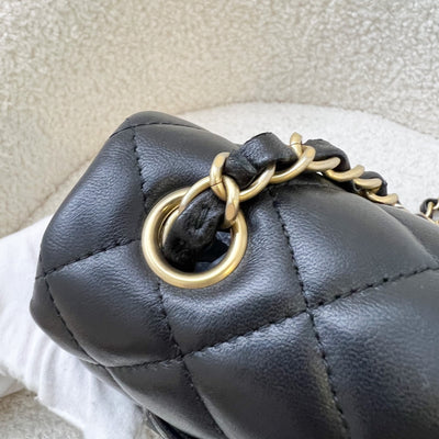 Chanel Classic Mini Rectangle Flap in Black Lambskin and AGHW