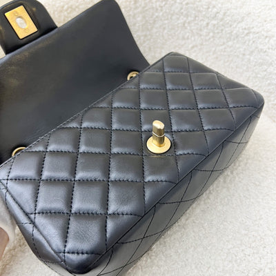 Chanel Classic Mini Rectangle Flap in Black Lambskin and AGHW