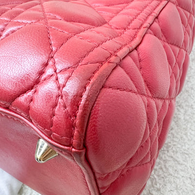 Dior Medium Lady Dior in Red Lambskin and GHW