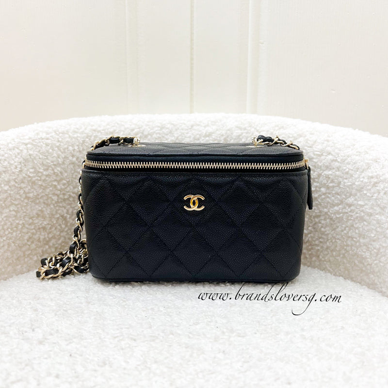 Chanel Classic Small Vanity in Black Caviar and LGHW