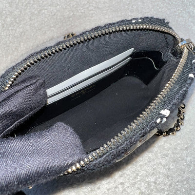 Chanel 24K VIP Gift Mini Bag in Black and White Tweed and LGHW